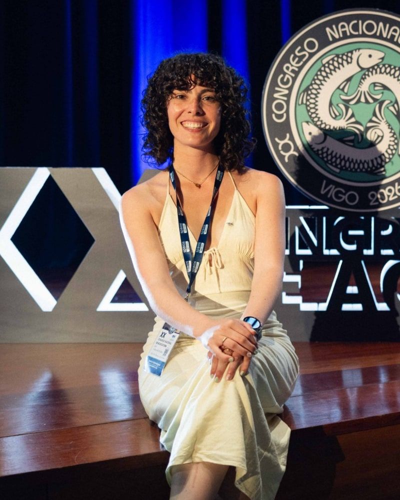 Jessica Calo Rodríguez at the 20th Spanish National Aquaculture Congress (Vigo, 2026)